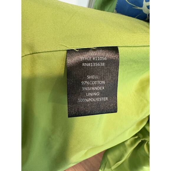 Hutch Joslin Green Blue Floral Halter Maxi Dress Size 4 - Picture 8 of 12